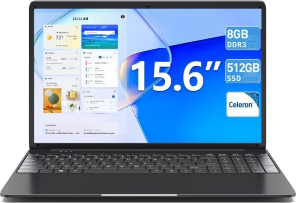 61VvZKFwUL._AC_SL1500_.jpg 15.6 Inch Laptops, 8GB DDR3 512GB SSD Windows 11 Laptop Computer with I3 Processor, HD Display, 52Wh Battery, Wi-Fi 5, BT4.2, HDMI, USB3.2, Type-C, for Business and Students