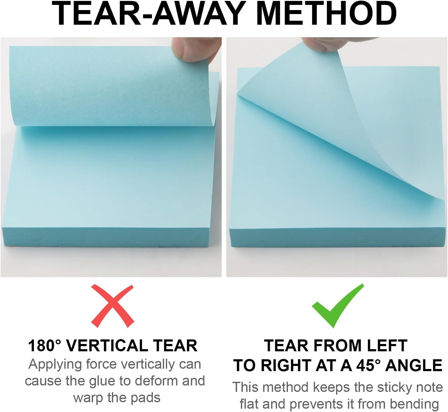 Sticky Notes 3x3 Inch, 8 Pack Sticky Pads (100 Sheet/Pad), Bulk Sticky Note Pads, Assorted Multicolor Self-Sticky Notes Pad - Back to School and Office Supplies Blank Desk Note Pads. - Image 5