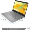 HP 2023 Chromebook Laptop, 14 Inch Display, Intel Celeron N4120 Processor, 4GB RAM, 64GB eMMC, Intel UHD Graphics 600, WiFi, Bluetooth, Chrome OS, Modern Gray