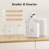 NIIMBOT Label Maker Machine Bluetooth Label Printer for School Home Office Organization, Wireless Mini Labeler D110 Upgraded Version, Label Machine with Label, White