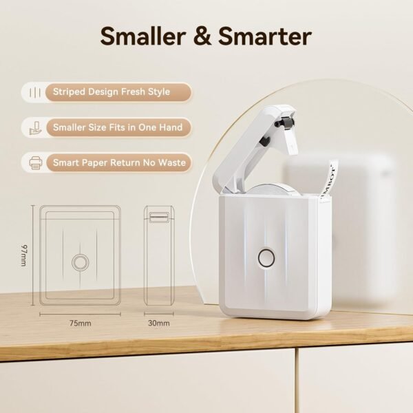NIIMBOT Label Maker Machine Bluetooth Label Printer for School Home Office Organization, Wireless Mini Labeler D110 Upgraded Version, Label Machine with Label, White