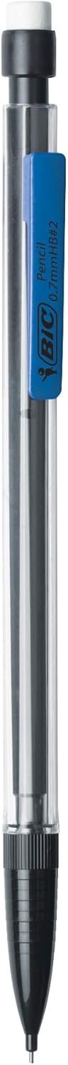 BIC Xtra-Life Mechanical Pencil, Clear Barrel, Medium Point (0.7mm), 10-Count, Packaging May Vary