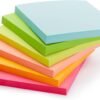 Amazon Basics Bulk Sticky Notes Office Supplies for Desk, 3x3 inch, 12-Pack, Assorted Colors