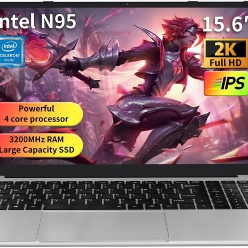 Gaming Laptop 15.6" FHD,Intel N95 Turbo Boost 3.4GHz,16GB DDR4 + 512GB SSD,RGB Backlit Keyboard & Fingerprint Unlock,Windows 11 Pro Laptop Computer for Immersive Performance