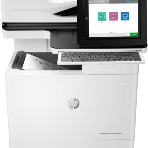 HP LaserJet Enterprise Flow MFP M634h Monochrome All-in-One Printer with built-in Ethernet & 2-sided printing (7PS95A), White