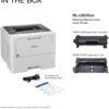 Brother Professional Laser Printer with High-Speed 50 ppm Output, Advanced Security Features, and Wireless Networking for Business, Monochrome Printing with Duplex Capability (HL-6210DW)