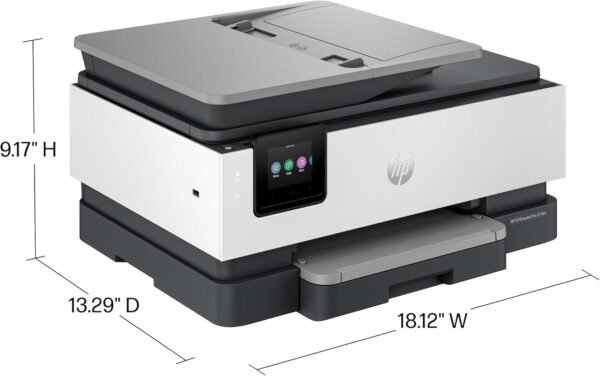 HP OfficeJet Pro 8139e Wireless All-in-One Color Inkjet Printer, Print, scan, Copy, fax, ADF, Duplex Printing Best-for-Home Office, 1 Year Instant Ink Trial Included
