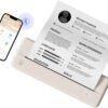 HPRT Portable Printers Wireless for Travel - MT810 Bluetooth Thermal Inkless Compact Printer, Paper Rolls Mobile Printing for Vehicles Office, Compatible with iPhone Android & Laptop