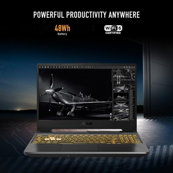 61jmmUog-uL._AC_SL1200_-1.jpg ASUS TUF Gaming A15 Gaming Laptop, 15.6” FHD 144Hz Display, NVIDIA® GeForce RTX™ 2050, AMD Ryzen™ 5 7535HS, 8GB DDR5, 512GB PCIe® Gen4 NVMe™ SSD, Wi-Fi 6, Windows 11, FA506NF-ES51