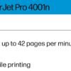 HP LaserJet Pro 4001n Black & White Printer, Print, Fast speeds, Easy setup, Mobile printing, Advanced security, USB, Ethernet Connection, Best-For-Office