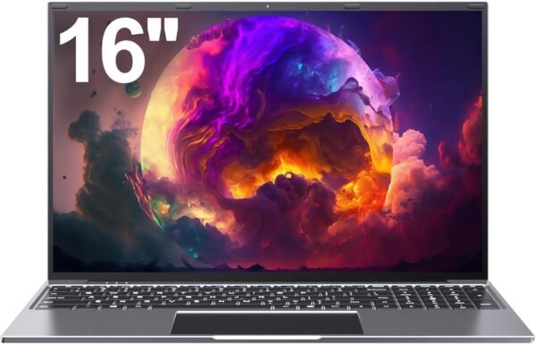 jumper Laptop Computer 16 inch, Laptop Computer with 4 Core Processor, Student Laptops 16GB DDR4 512GB SSD, FHD 1920x1200 Display, WiFi 5G/2.4G, Mini HDMI, USB3.0, Type-C, 38Wh Battery