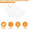 CAREGY Thermal Laminating Pouches, 300 Pack Laminating Sheets, 3 Mil, 9 x 11.5 Inches Lamination Sheet Paper for Laminator, Clear, Letter Size, Office and School Supplies