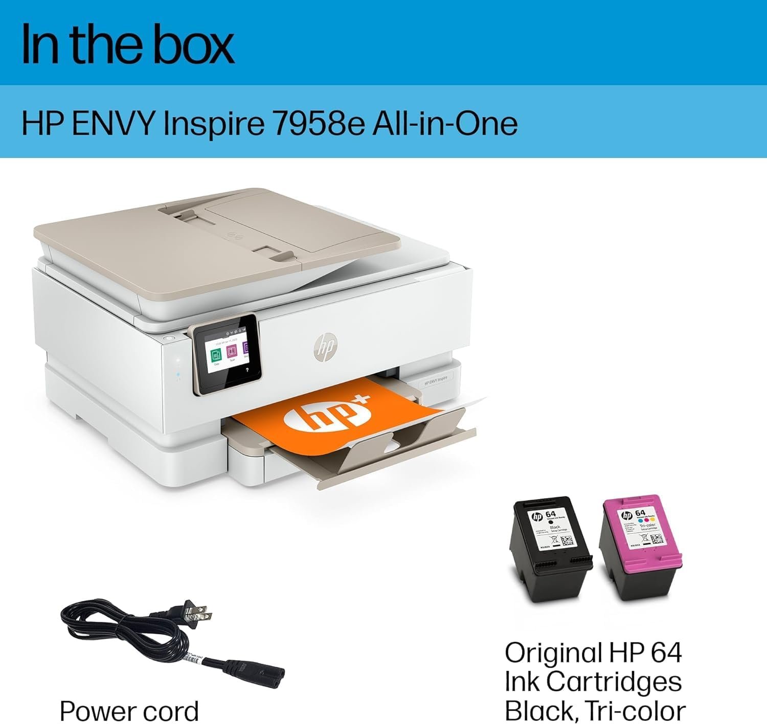 HP ENVY Inspire 7958e Wireless All-in-One Color Inkjet Printer, Print, scan, copy, Duplex printing best-for-home, 3 month Instant Ink trial included (327A7A) - Image 6