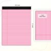 Pink Legal Pad Note Pads 8.5x11 inch, Wide Ruled Clear Print Writing Pads 30 Sheets/Pad, 20lb Colored Paper, Perforated Notepad with Sturdy Back (3 Pads Pink)