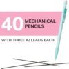 BIC Xtra-Smooth Pastel Mechanical Pencils with Erasers, Medium Point (0.7mm), 40-Count Pack, Bulk Mechanical Pencils for School or Office Supplies