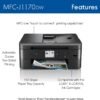 Brother MFC-J1170DW Wireless Color Inkjet All-in-One Printer with Mobile Device Printing, NFC, Cloud Printing & Scanning, Refresh Subscription and Amazon Dash Replenishment Ready