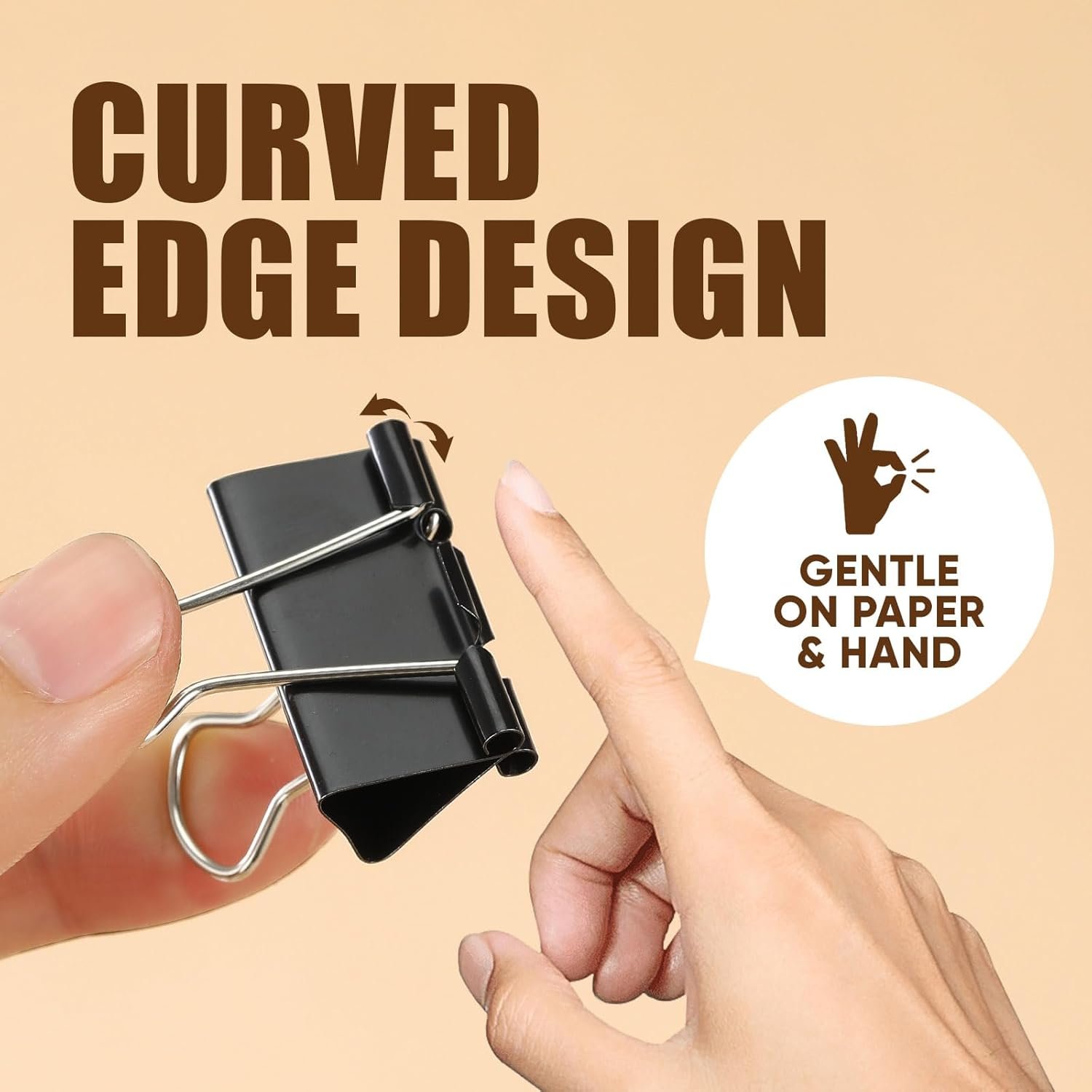 Binder Clips, 48 Pcs Medium Binder Clips, Kalerr Black Binder Clips Medium, 1.25 Inches Binder Clip with Container, Paper Binder Clips Office Supplies, Paper Clamps Bulk for Office, Home, School - Image 5