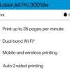 HP LaserJet Pro 3001dw Wireless Black & White Printer, Best-for-Office (3G65OF)