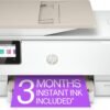 HP ENVY Inspire 7955e Wireless Color Inkjet Printer, Print, scan, copy, Easy setup, Mobile printing, Best-for home, 3 month Instant Ink trial included, White