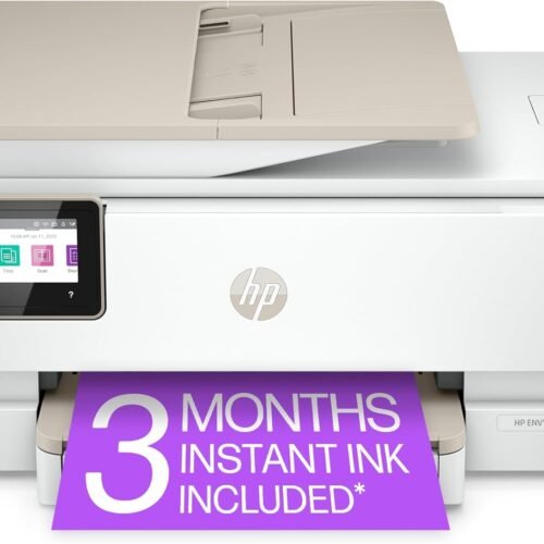 HP ENVY Inspire 7955e Wireless Color Inkjet Printer, Print, scan, copy, Easy setup, Mobile printing, Best-for home, 3 month Instant Ink trial included, White
