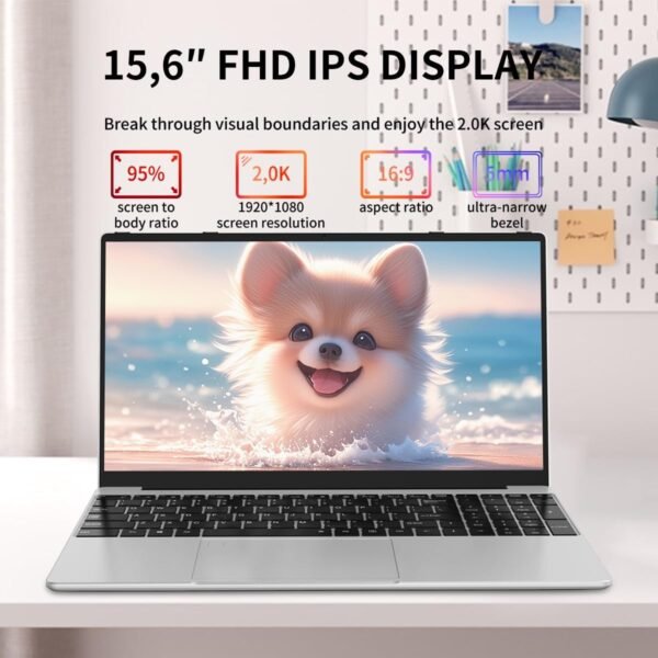 61xN-a1VQwL._AC_SL1200_.jpg Gaming Laptop 15.6" FHD,Intel N95 Turbo Boost 3.4GHz,16GB DDR4 + 512GB SSD,RGB Backlit Keyboard & Fingerprint Unlock,Windows 11 Pro Laptop Computer for Immersive Performance