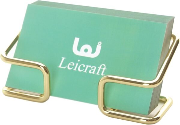 Business Card Holder for Desk, Cute Metal Card Organizers and Office Desk Accessories for Men and Women (Golden)