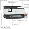 HP OfficeJet Pro 9015 All-in-One Wireless Color Printer, with Smart Home Office Productivity, HP Instant Ink, Works with Alexa (1KR42A)
