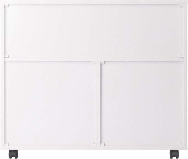 Winsome Halifax Storage Mobile Cabinets, 1 Door, 3 Drawers, 2 Wide Drawers, for Home Office, White