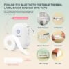 F10 Label Maker Machine with Tape, Portable Bluetooth Thermal Mini Label Printer, Rechargeable Sticker Maker, Inkless Labeler for Home, School, Kitchen, Office Organization, White