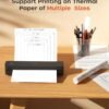 PRT Portable Printer Wireless for Travel, Inkless Bluetooth Compact Mobile Thermal Printer, Supports 8.5" X 11" US Letter, A4 A5, Compatible with iOS, Android, Laptop for Home Use, Office & Vehicles