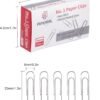 PAPERPAL #1 Nonskid Paper Clips, 600 Medium Paperclips for Office School & Personal Use, Daily DIY, 1-2/7" Silver Heavy Duty Non-Skid Paper Clip Standard Size(6 Boxes of 100 Each)