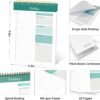 To Do List Pad - To Do List Notebook for Work with 52 Sheets, Undated Daily Planner Perfect for Daily Tasks and Goal Setting, To Do List Notepad Suitable for Office, Home and School-Greenery Sway