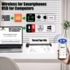 Rongta Portable Printer Wireless for Travel, Bluetooth WiFi Inkless Thermal Printers for 8.5" x 11" US Letter & A4 Size, Compatible with Android iOS Phone Mac Windows Laptop for Office & Home (Gray)