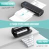 Portable Wireless Printer for Travel - 504 DPI High Resolution Inkless Mini Thermal Print, 4200mAh Battery, Bluetooth & USB (A4, A5, Letter, Legal) Compatible with Android and iOS,Black