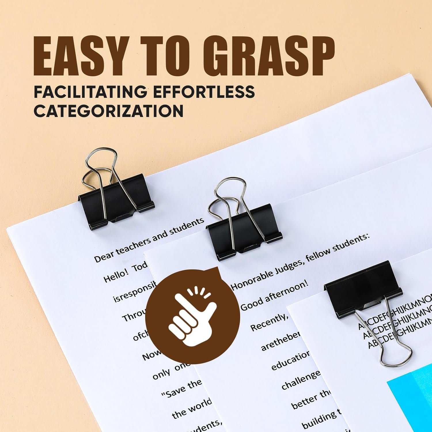 Binder Clips, 48 Pcs Medium Binder Clips, Kalerr Black Binder Clips Medium, 1.25 Inches Binder Clip with Container, Paper Binder Clips Office Supplies, Paper Clamps Bulk for Office, Home, School - Image 7