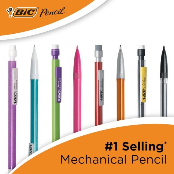 BIC Xtra-Life Mechanical Pencil, Clear Barrel, Medium Point (0.7mm), 10-Count, Packaging May Vary