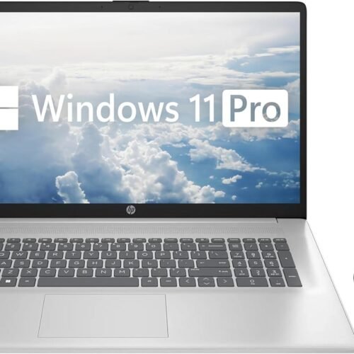 HP 17.3" FHD Business & Student Laptop Computer, 64GB RAM 2.5TB Storage (2TB SSD+512GB Docking Station Set), 6-Cores AMD Ryzen 5, Windows 11 Pro, PLUSERA Earphones, Silver