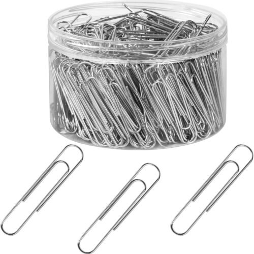 280 Pcs Large Paper Clips, 2 Inch Jumbo Silver Paperclips, Stainless Steel, for Office, School and Teacher Supplies