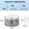 280 Pcs Large Paper Clips, 2 Inch Jumbo Silver Paperclips, Stainless Steel, for Office, School and Teacher Supplies