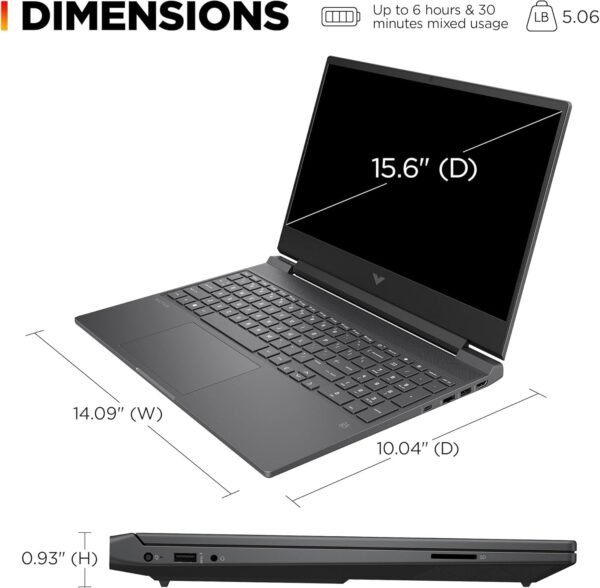 716HTAfI3YL._AC_SL1500_.jpg HP Victus 15.6 inch Laptop, FHD 144Hz Display, Intel Core i5-12450H, 8 GB RAM, 512 GB SSD, NVIDIA GeForce RTX 2050 GPU (4 GB Dedicated), Windows 11 Home, 15-fa1029nr (2024)