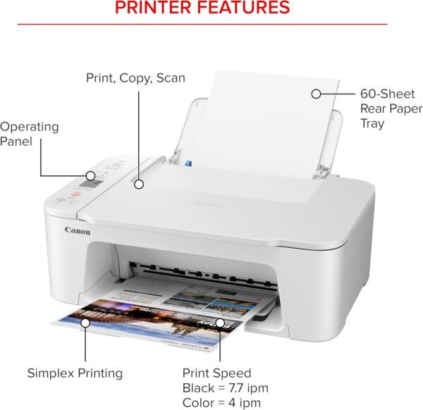 Canon PIXMA TS3720 Wireless All-in-One Printer (6671C022)