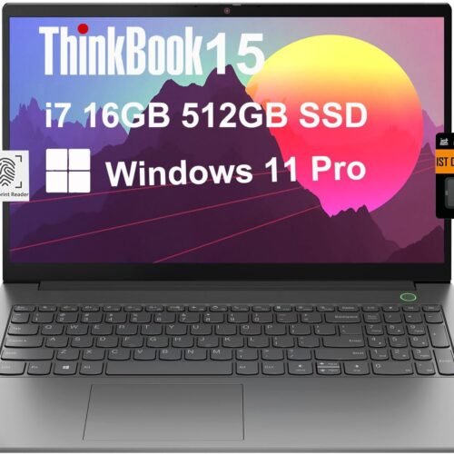 Lenovo ThinkBook 15 Gen 4 Business Laptop (15.6" FHD, 12th Gen Intel 10-Core i7-1255U, 16GB RAM, 512GB SSD), 1080p Webcam, Fingerprint, IST SD Card, Wi-Fi 6, Ethernet, Win 11 Pro, Grey