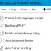 HP LaserJet Pro MFP 4101fdw Wireless Black & White All-in-One Laser Printer, Scanner, Copier, Fax, Best-for-Office (2Z619F)