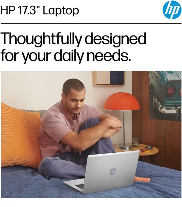 HP 17 Laptop (17.3" FHD Anti-Glare, AMD Ryzen 5 7430U, 32GB RAM, 1TB SSD, 6-Core (> i7-1165G7)), for Business, Enterprise, Students, Long Battery Life, Webcam, Fast Charge, Win 11 Pro w/AI Copilot