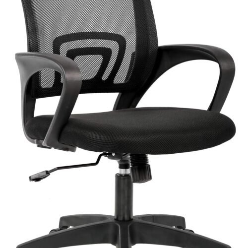 Home Office Chair Ergonomic Desk Chair Mesh Computer Chair with Lumbar Support Armrest Executive Rolling Swivel Adjustable Mid Back Task Chair for Women Adults, Black
