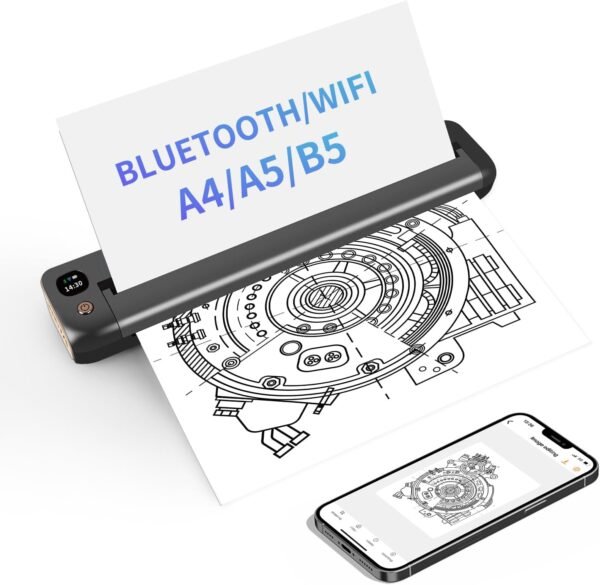 717Lc6qtRvL._AC_SL1500_.jpg Rongta Portable Printers Wireless for Travel, WiFi & Bluetooth Mobile Printer, Thermal Inkless Printer for School/Office/Home Use, Compatible with Android,iOS & Laptop (F81)