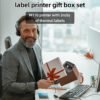Phomemo Label Maker - M110 Address Label Printer Bluetooth Thermal Printer for Business, Office, School, Home-use, Barcode, Logo, Clothing Label, with 3 Label, Black