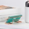 Business Card Holder for Desk, Cute Metal Card Organizers and Office Desk Accessories for Men and Women (Golden)