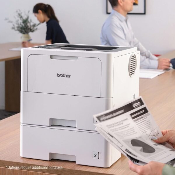 Brother Professional Laser Printer with High-Speed 50 ppm Output, Advanced Security Features, and Wireless Networking for Business, Monochrome Printing with Duplex Capability (HL-6210DW)