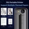 Rongta Portable Printers Wireless for Travel, WiFi & Bluetooth Mobile Printer, Thermal Inkless Printer for School/Office/Home Use, Compatible with Android,iOS & Laptop (F81)